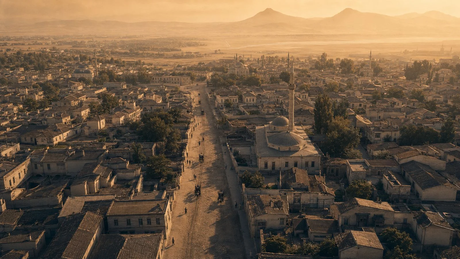 Konya’s streets seen from above.