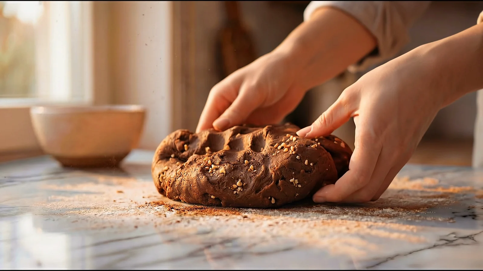 Cookies being prepared in the Wefood film.